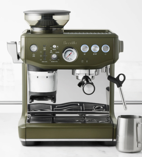 Breville Barista Express Impress Espresso Machine Olive